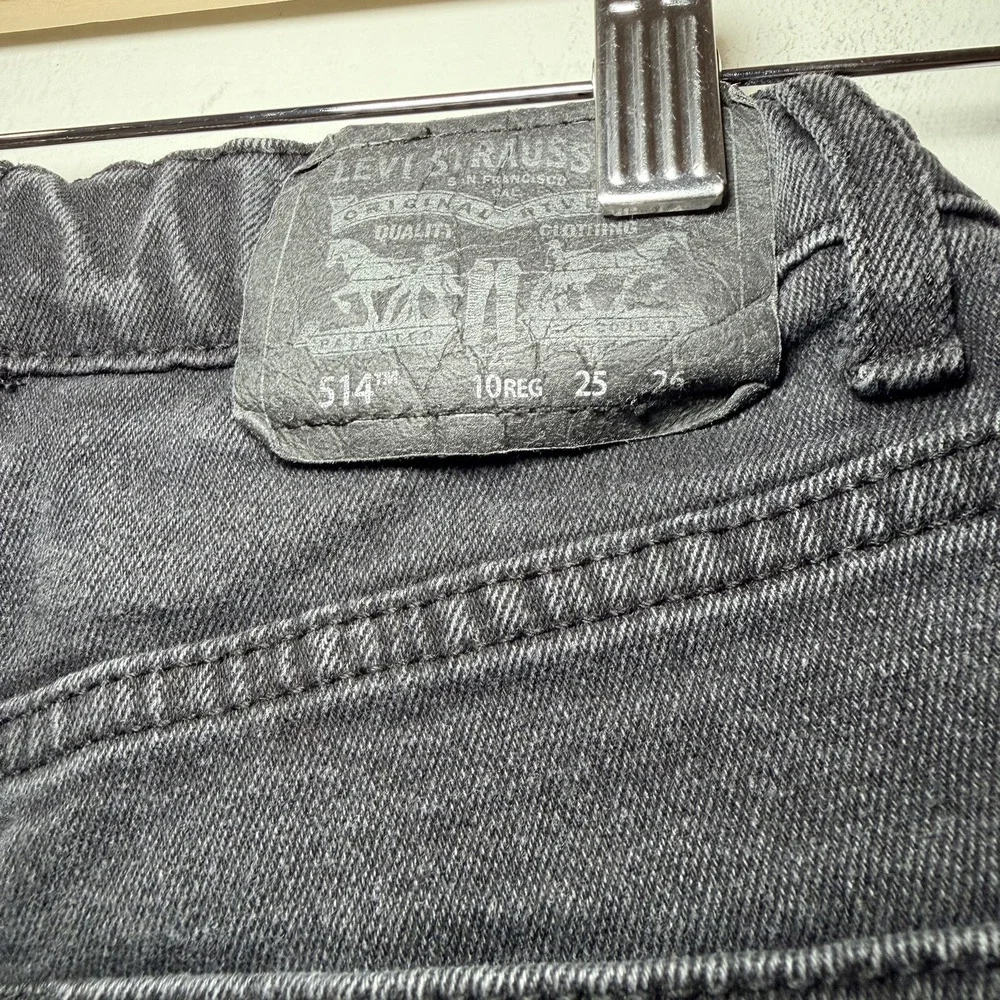 Levis 514 Straight Fit Performance Jeans Boys Size 10 Reg Black Denim